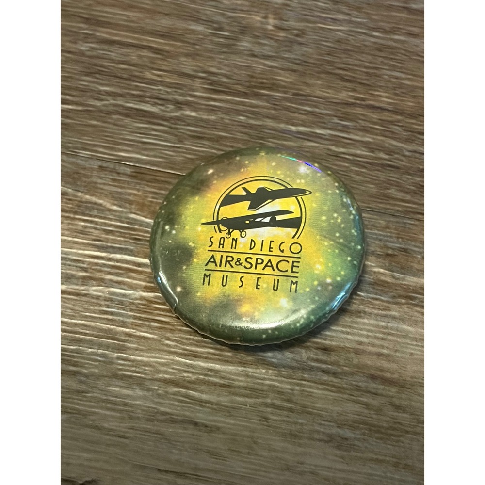 San Diego Air & Space Museum Pinback Button Galaxy Nebula Souvenir Pin